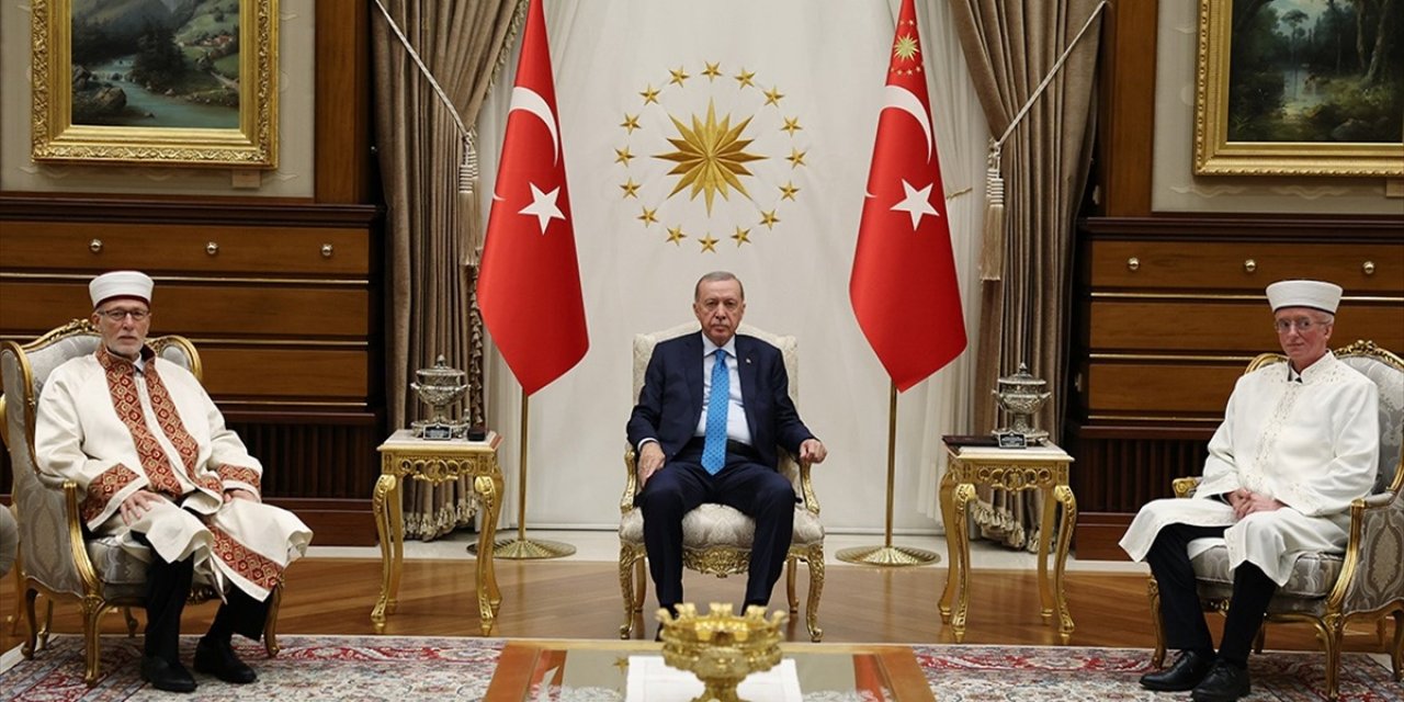 Cumhurbaşkanı Erdoğan, Batı Trakya Türk Azınlığı Danışma Kurulu Başkanı Şerif'i Kabul Etti