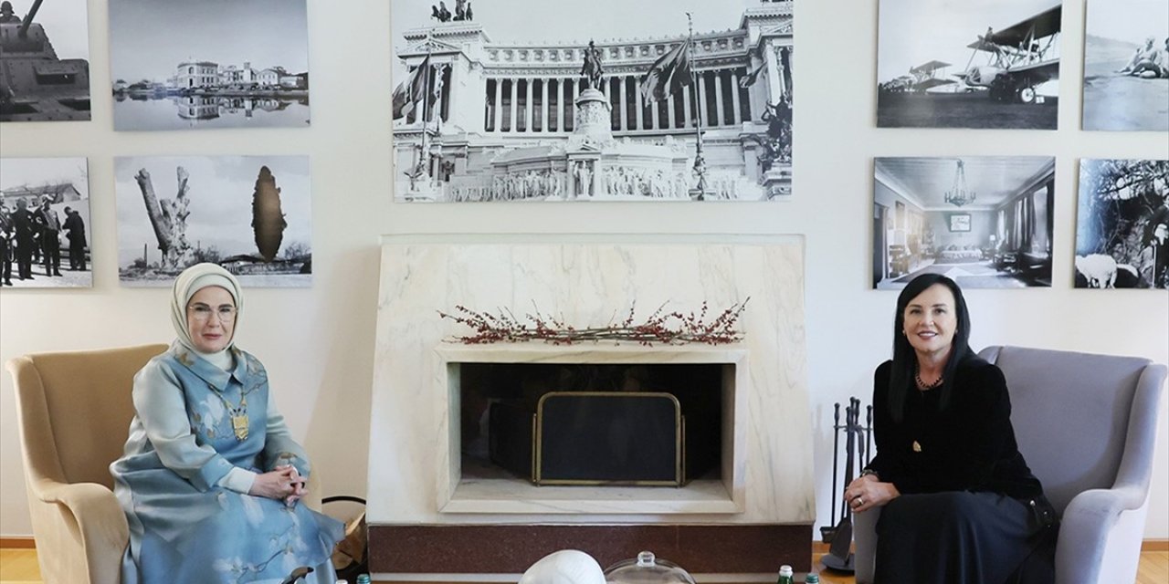 Emine Erdoğan, Arnavutluk Başbakanı Edi Rama'nın Eşi Linda Rama İle Görüştü