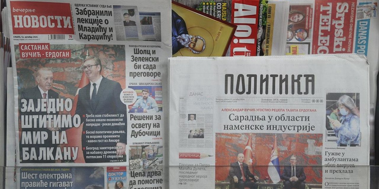 Cumhurbaşkanı Erdoğan’ın Arnavutluk ve Sırbistan Ziyareti Balkan Ülkelerinde Gazete Manşetlerinde