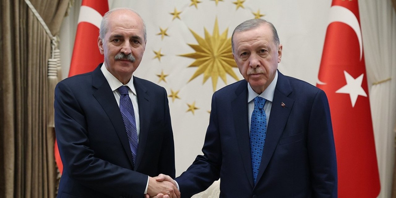 Cumhurbaşkanı Erdoğan, TBMM Başkanı Kurtulmuş'u Kabul Etti