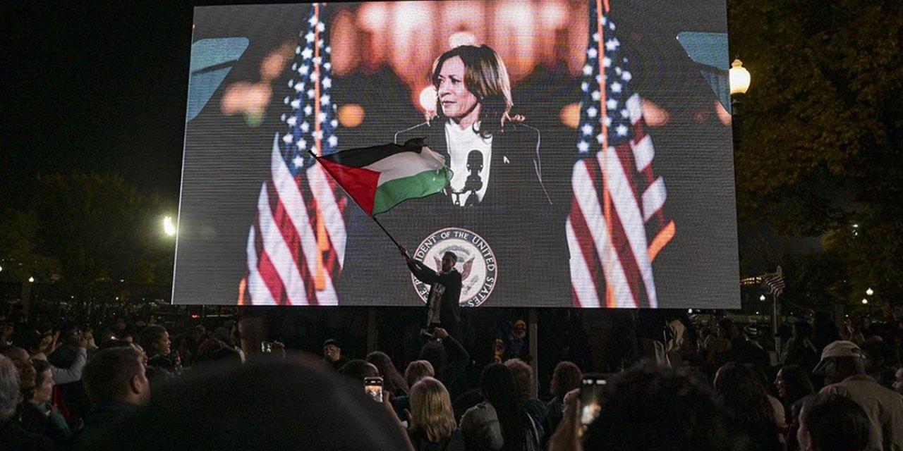 Washington'da Seçim Mitingi Düzenleyen Harris'e Gazze Protestosu