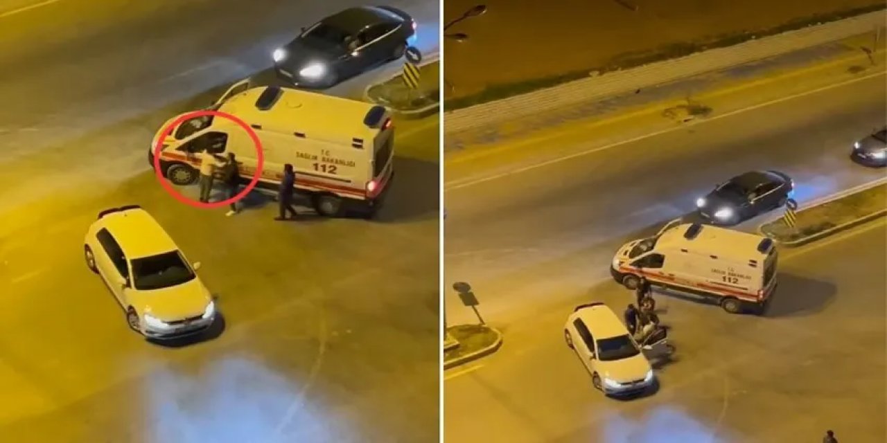 'Beni Tanıyor Musun?' Diyerek Ambulansı Yumrukladı