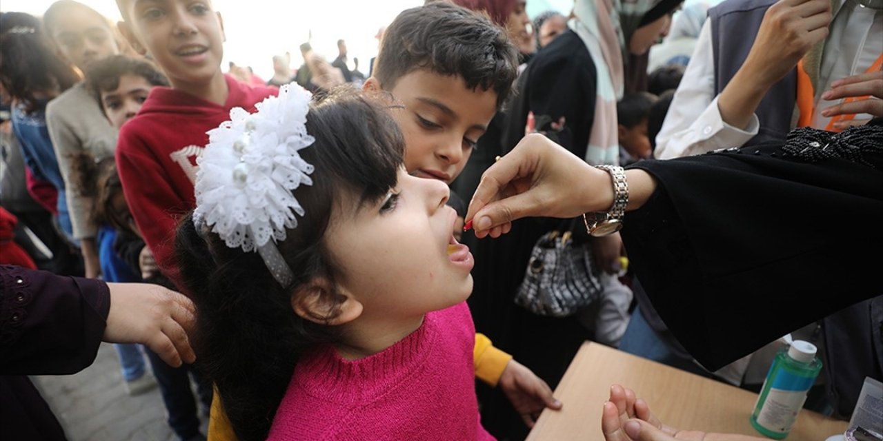 Gazze'deki Çocuk Felci Aşılama Kampanyasının İkinci Turunda 556 Bin 774 Çocuğa Aşı Yapıldı