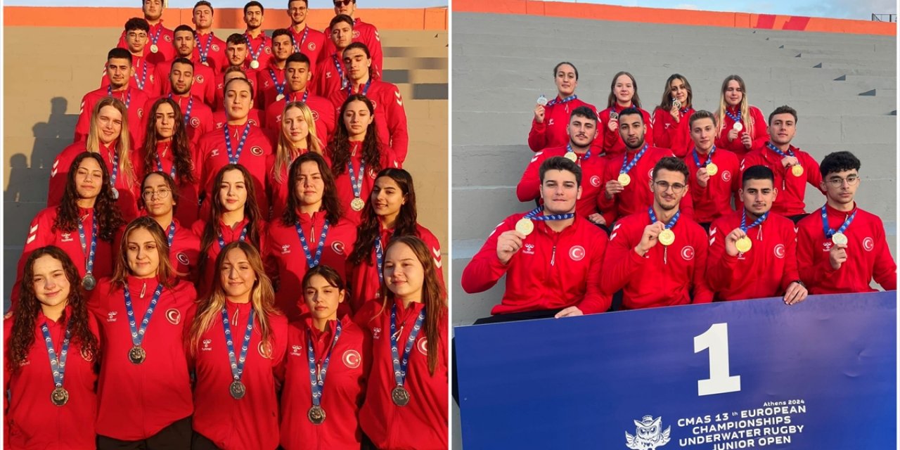 Sualtı Ragbiciler, Avrupa'dan Biri Altın 2 Madalyayla Döndü