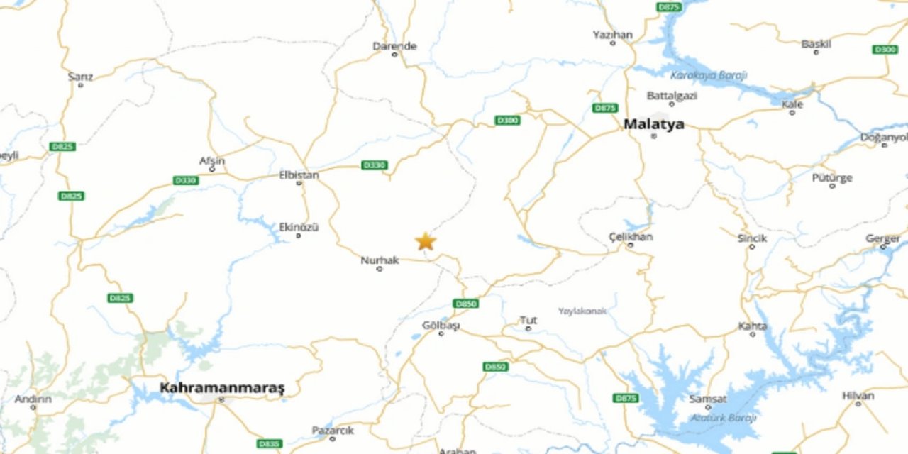 Malatya'da 4.9 Büyüklüğünde Deprem.