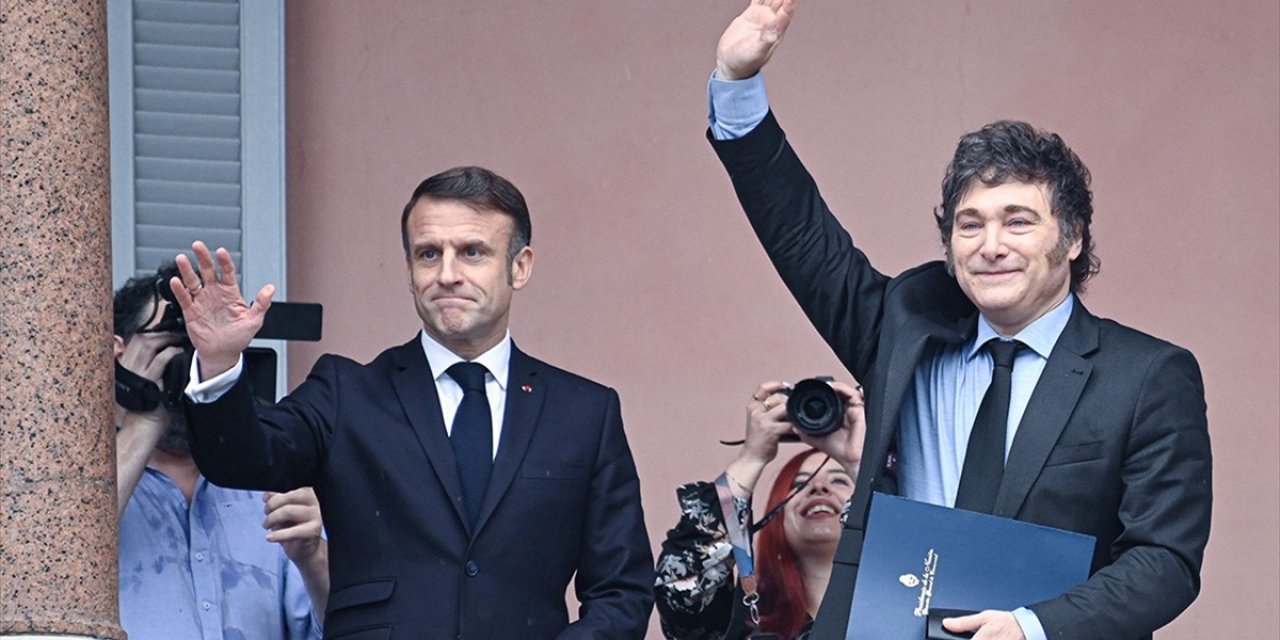 Fransa Cumhurbaşkanı Macron, Arjantin Devlet Başkanı Milei İle Görüştü