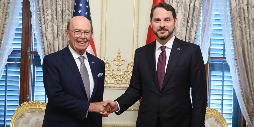 Bakan Albayrak İle ABD Ticaret Bakanı Ross Bir Araya Geldi