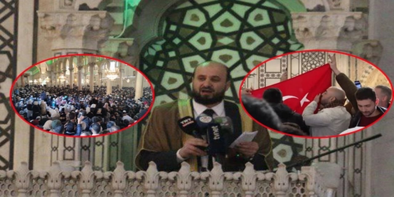 Emevi Camisi'nde ilk Cuma... Basın Toplantısı Gibi Hutbe