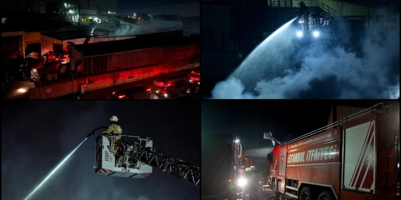 Esenyurt'ta Metal Fabrikasında Çıkan Yangın Söndürüldü