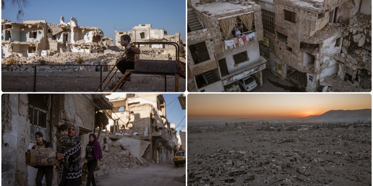 Şam'ın Kabun Mahallesi'nde Suriyeliler Rejimin Yıktığı Hayatlarını Yeniden Kurmaya Çalışıyor