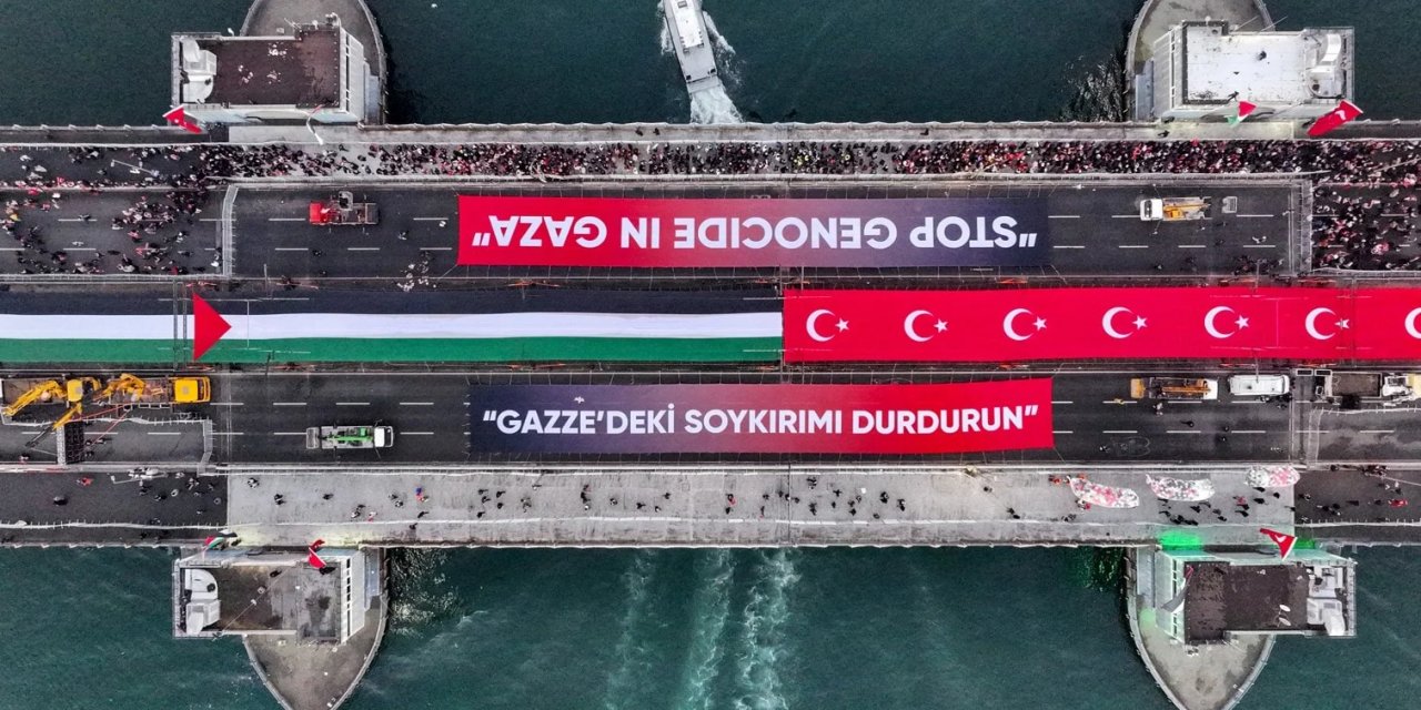 İstanbul'da Büyük Gazze Mitingi
