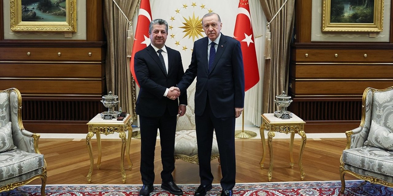 Cumhurbaşkanı Erdoğan, IKBY Başbakanı Barzani'yi Kabul Etti