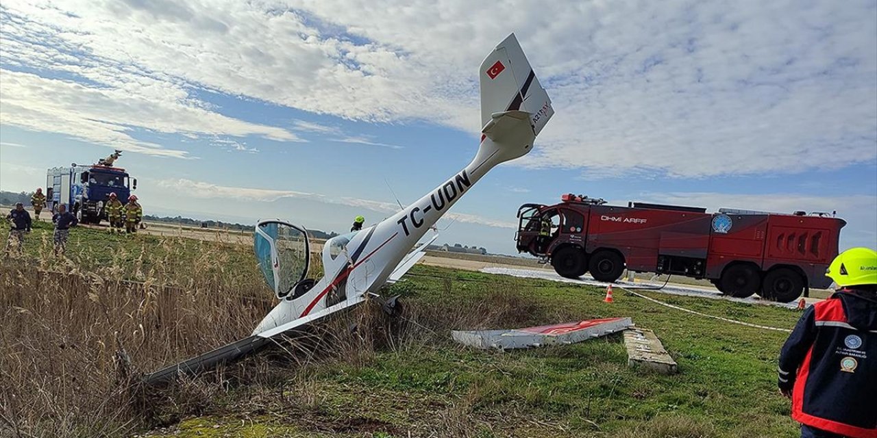 Bursa’da Pistten Çıkan Eğitim Uçağının Pilotu Yaralandı