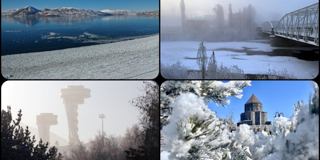 Doğu Anadolu'daki 5 Kentte Soğukların Etkisiyle Sis, Kırağı ve Buzlanma Oluştu