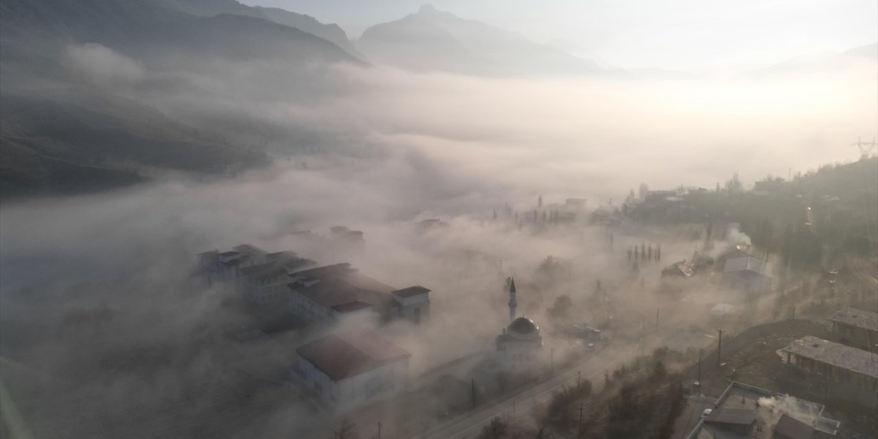 Uludere'de Oluşan Sis Bulutu Havadan Görüntülendi
