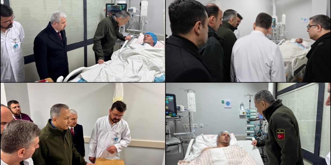 Bakan Yerlikaya, Konya'da Çöken Bina Enkazından Kurtarılan Yaralıları Hastanede Ziyaret Etti