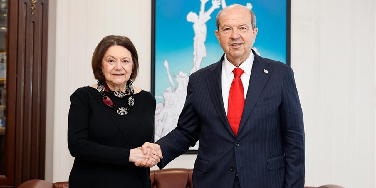 KKTC Cumhurbaşkanı Tatar, BM Genel Sekreter Yardımcısı Dicarlo'yu Kabul Etti