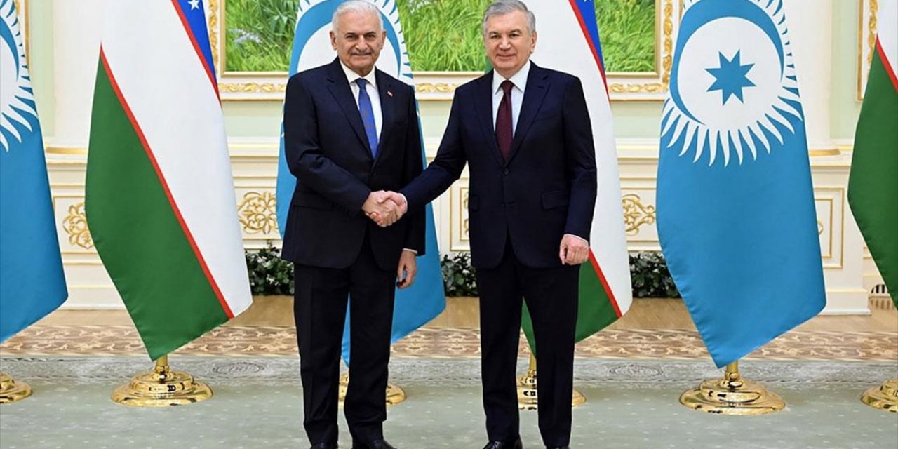 Özbekistan Cumhurbaşkanı Mirziyoyev, TDT Aksakallar Konseyi Başkanı Yıldırım'la Görüştü