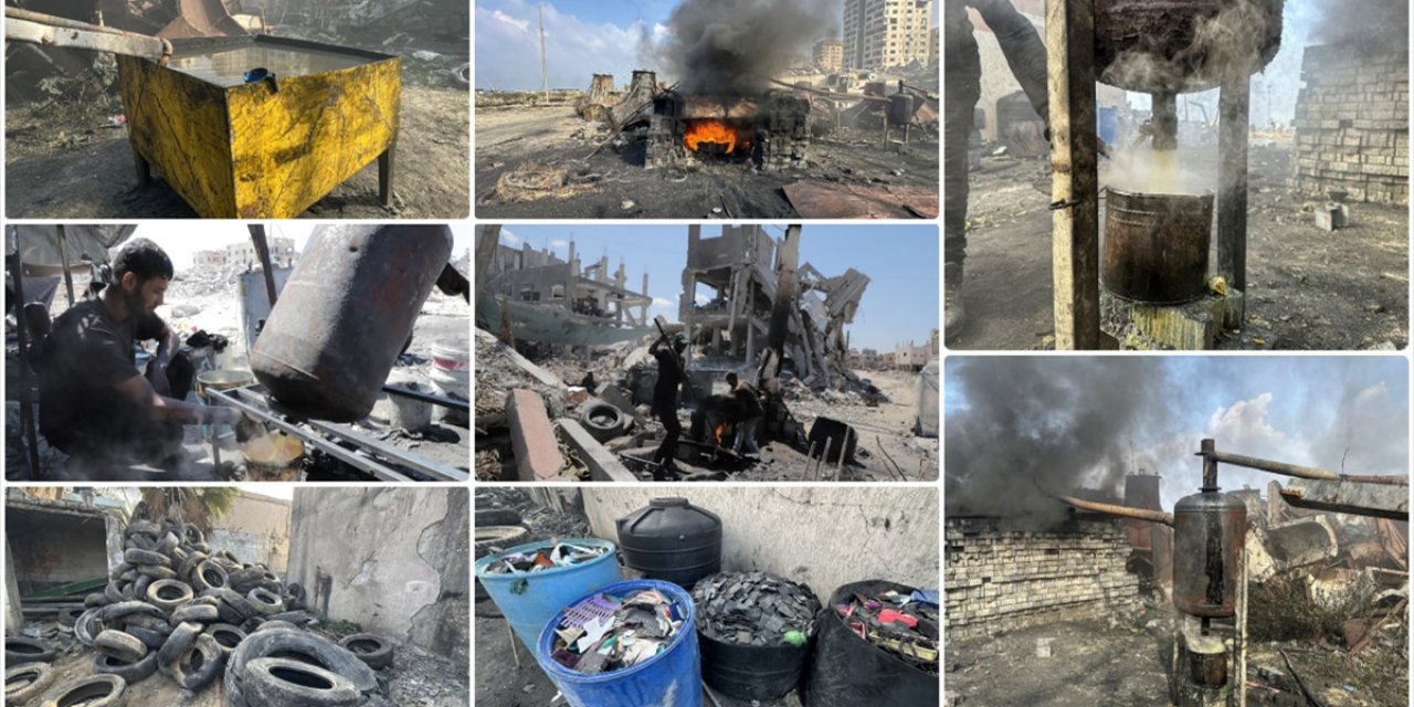 Gazze Halkı Dondurucu Soğukta "Yangın ve Zehirlenme" Pahasına Plastik Atıkları Yakarak Isınmaya Çalışıyor