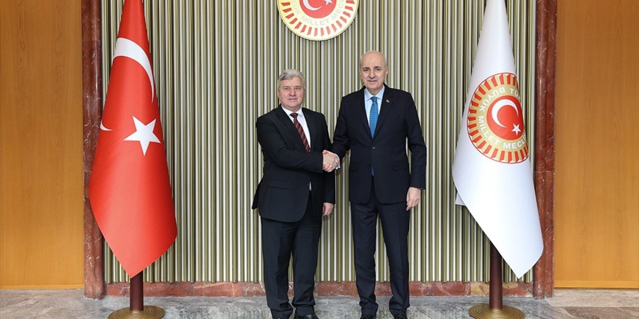 TBMM Başkanı Kurtulmuş, Eski Kuzey Makedonya Cumhurbaşkanı Ivanov İle Görüştü