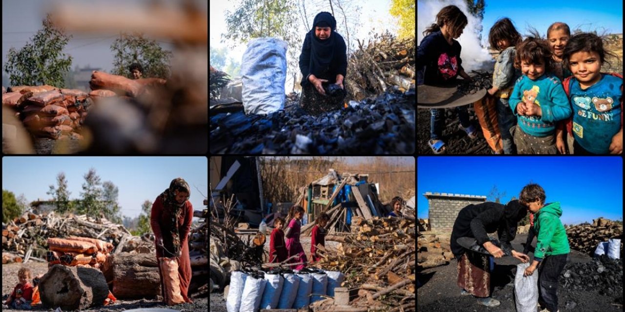 Iraklı Yoksul Aileler, Ekmeğini "Mangal Kömüründen" Çıkarıyor