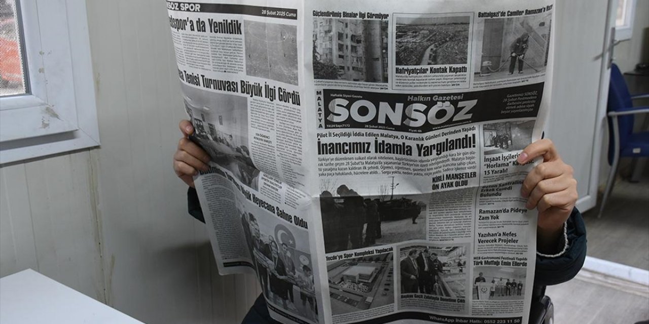 Malatya'nın İlk Renkli Gazetesi 28 Şubat'ta Siyah-Beyaz Basıldı
