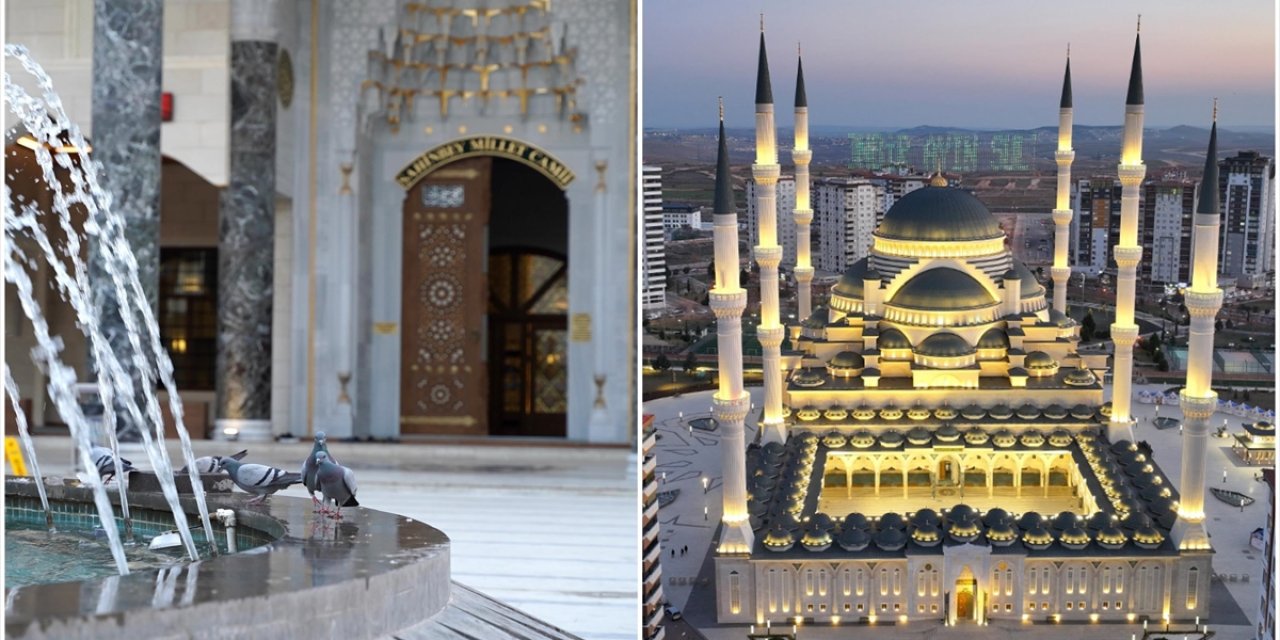 Gaziantep'teki 34 Bin Kişilik Şahinbey Millet Camii ve Külliyesi Ramazana Hazır