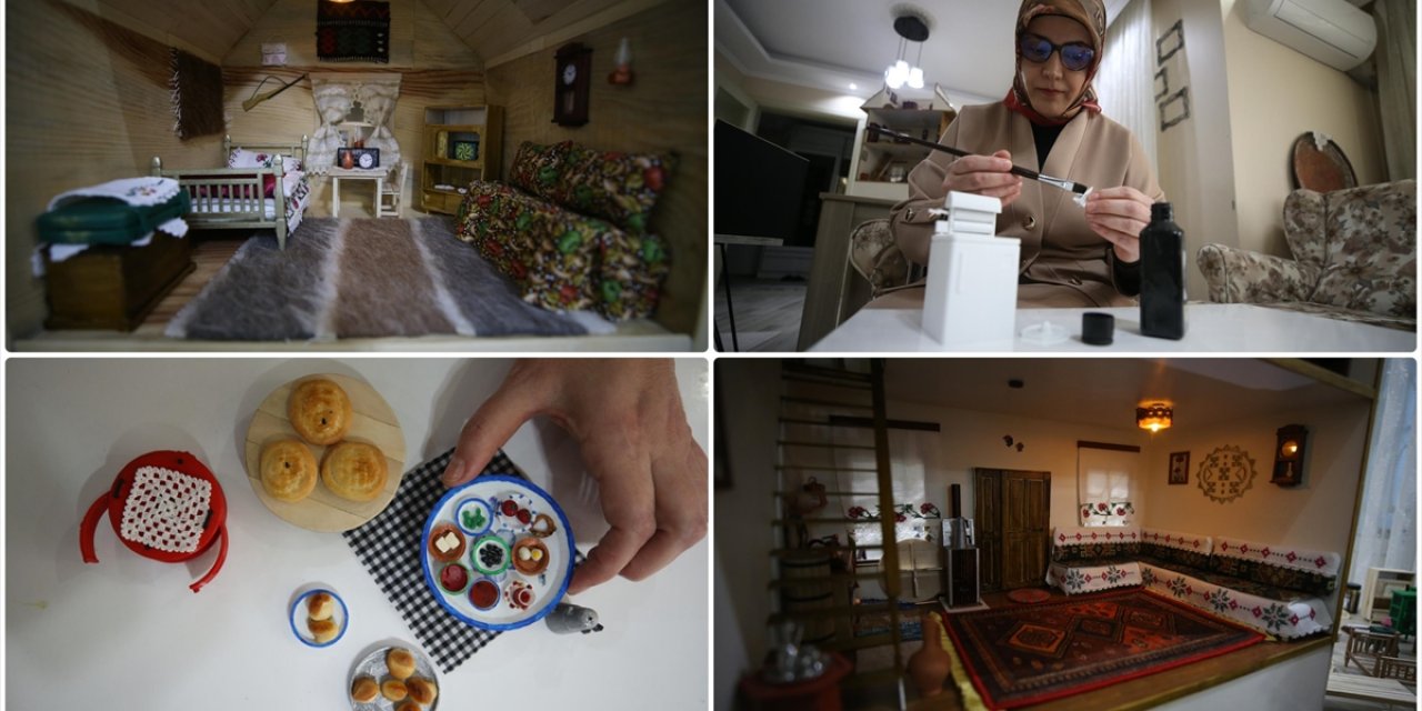 Balıkesirli Diorama Sanatçısı Kadın, Kişiye Özel Ev ve Odaların Modellerini Yapıyor