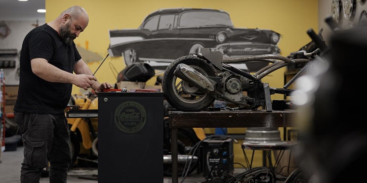 Hurda Araç Parçaları Dekoratif Eşyalara Dönüşüyor