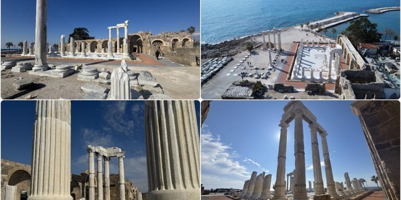 Antik Side'nin Restore Edilen Tarihi Tapınağı "Athena" Ziyaretçilerini Ağırlıyor