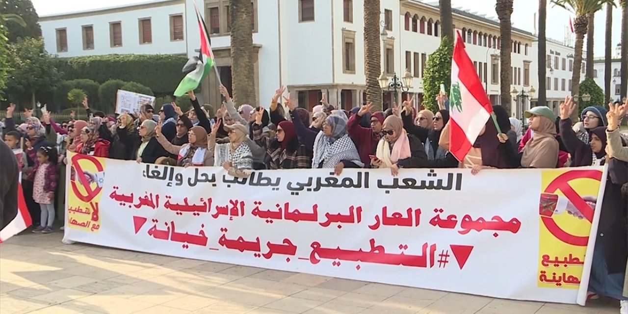 İsrail'in Gazze'ye Saldırıları Fas'ta Protesto Edildi