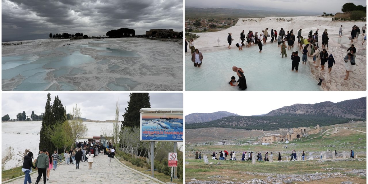 Pamukkale Bayram Tatilinin Başından Beri 19 Bini Aşkın Turist Ağırladı