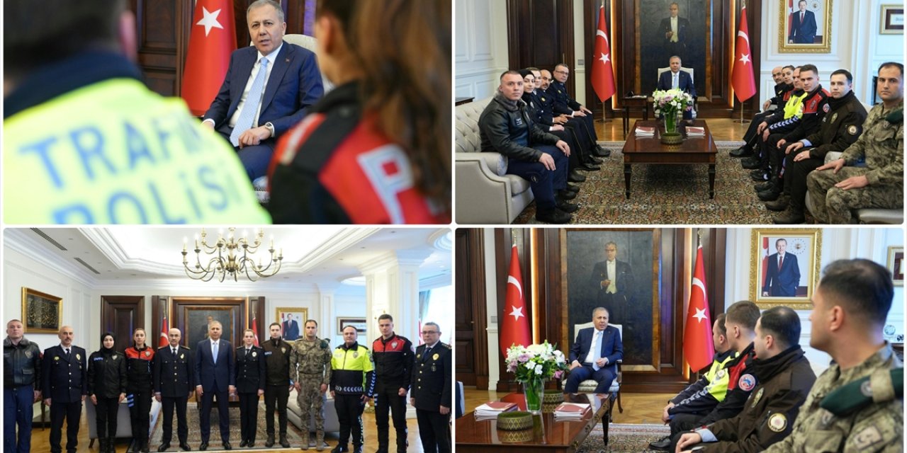 İçişleri Bakanı Yerlikaya, Türk Polis Teşkilatı Heyetini Kabul Etti