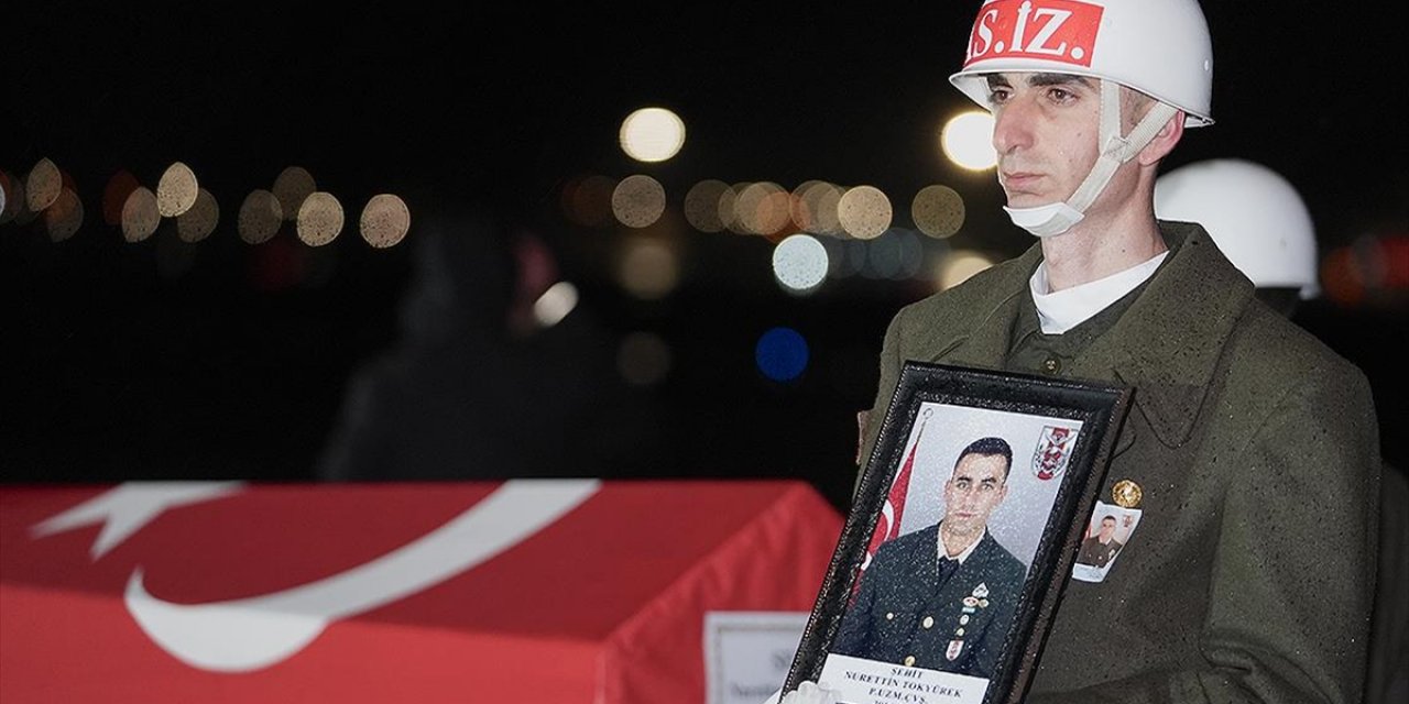 Pençe-Kilit Operasyonu Bölgesinde Şehit Olan Piyade Uzman Çavuş Tokyürek'in Naaşı Erzurum'a Getirildi