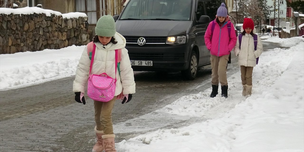Kars İle Ağrı'da Kar ve Soğuk Hava Etkili Oluyor