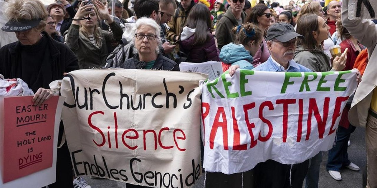 New York'taki Paskalya Kutlamalarında, Abd'nin Filistin Politikasına Tepki Gösterildi