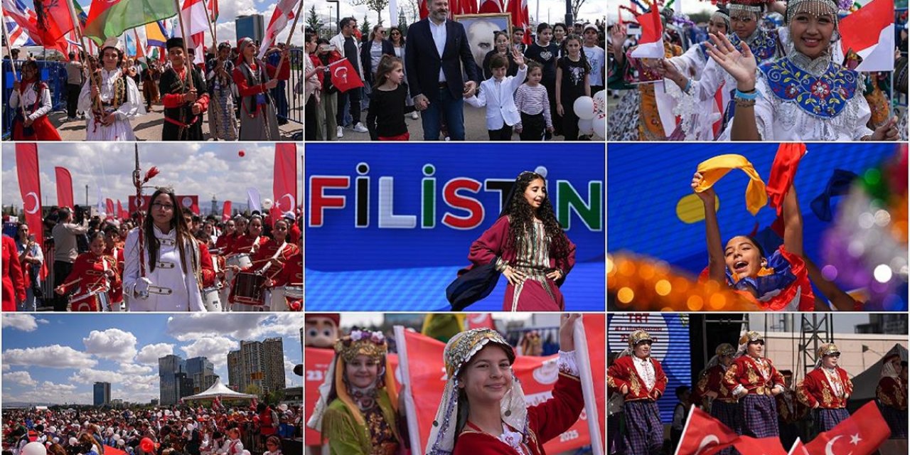 Dünya Çocukları Başkent Millet Bahçesi'ndeki Şenlik Yürüyüşüne Katıldı