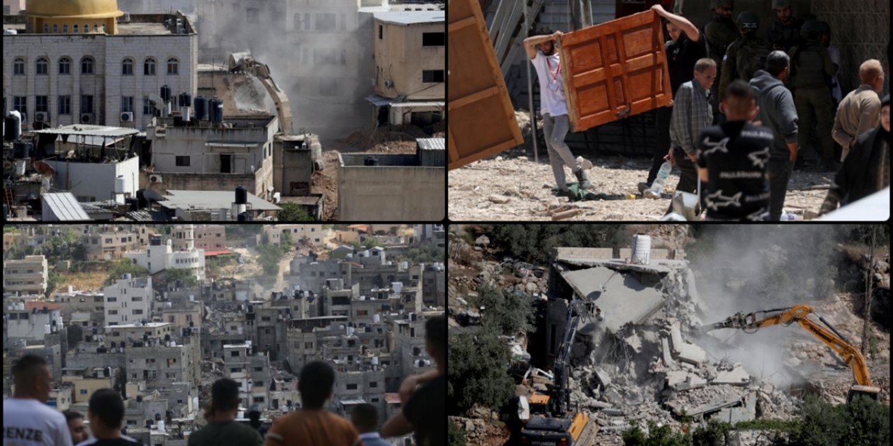 İsrail'in Evini Yıktığı Filistinli Kadın, Nur Şems Kampı'ndaki Yıkım Faaliyetlerini Gözyaşları İçinde İzliyor