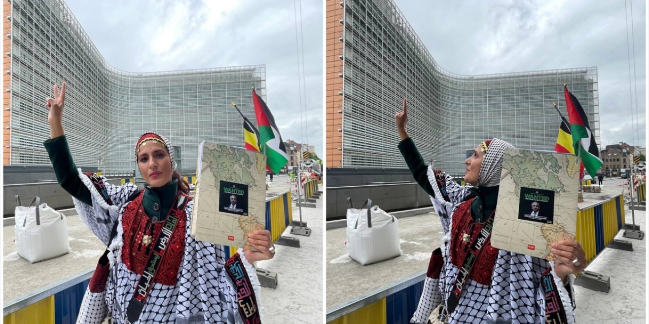 AB Komisyonu Önünde Gazze'ye Ağıt Yakan Genç Kadın: Yüreğimden Kopan Bir İsyan Çığlığıydı