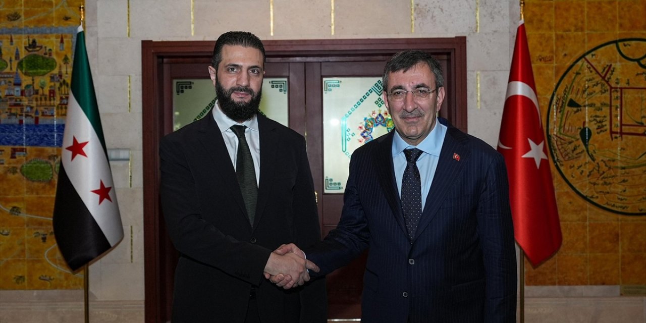 Cumhurbaşkanı Yardımcısı Yılmaz, Suriye Cumhurbaşkanı Şara İle Görüştü