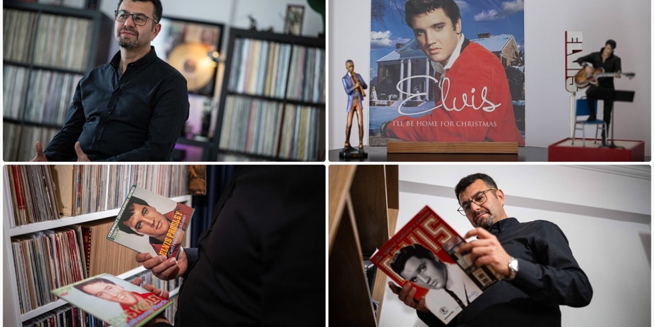 İki Bin Parçalık Koleksiyonla "Rock'n Roll'un Kralı"nı Evinde Yaşatıyor