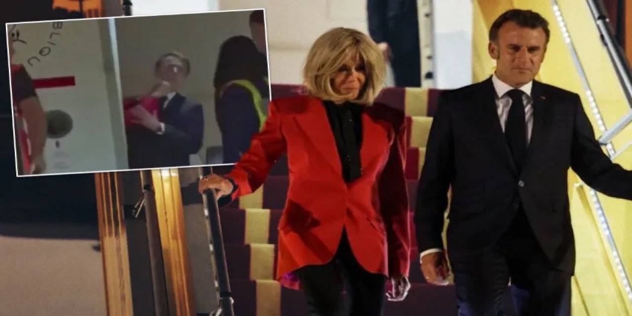 Fransa Cumhurbaşkanı Macron Uçakta Eşinden Tokat Yedi! O Anlar Kameraya Yansıdı…
