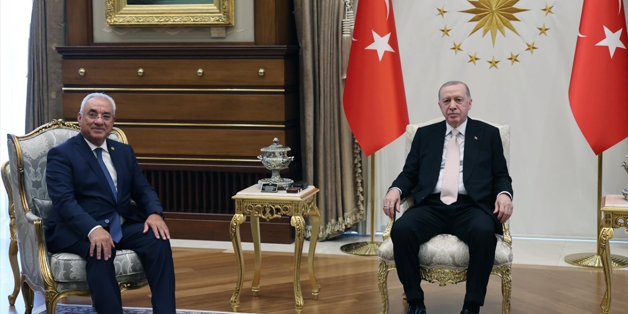 Cumhurbaşkanı Erdoğan, DSP Genel Başkanı Aksakal'ı Kabul Etti