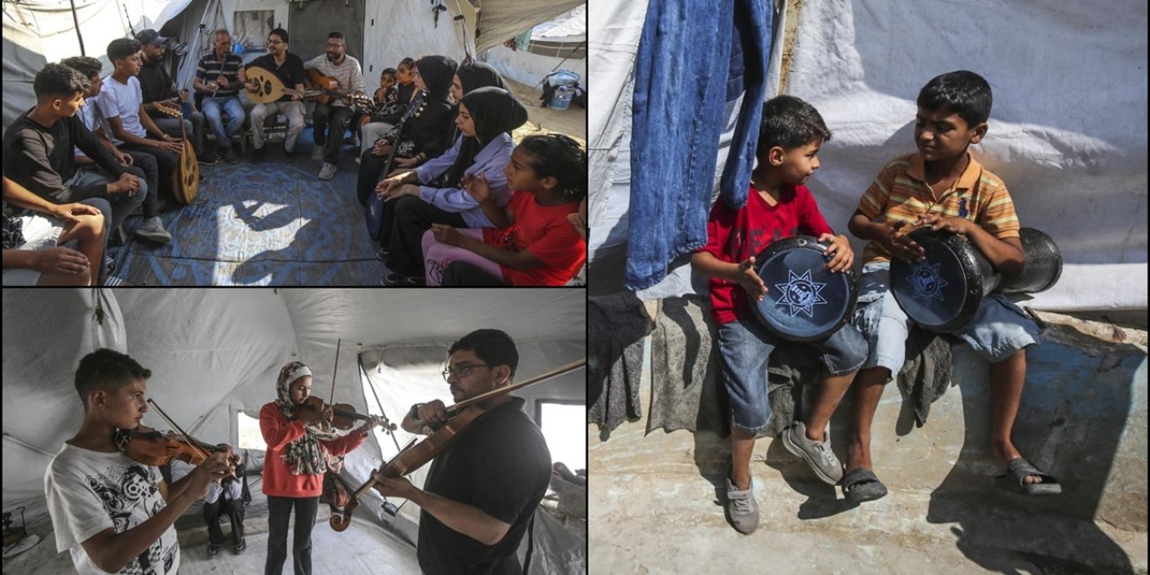 İsrail Saldırıları Altındaki Gazze'de Açılan Kursta Bombardıman Sesi "Müzikle" Bastırılıyor