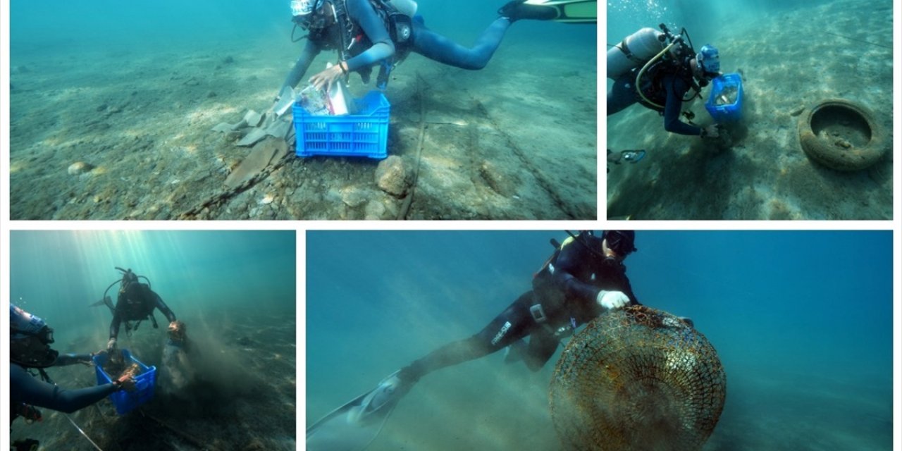 Dalışseverlerin Gözdesi Kaş'ta Su Altı Temizliği Yapıldı