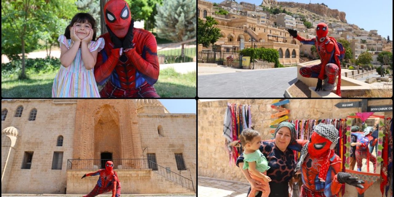 Türkiye'yi Gezen "Örümcek Adam" Mardin'de