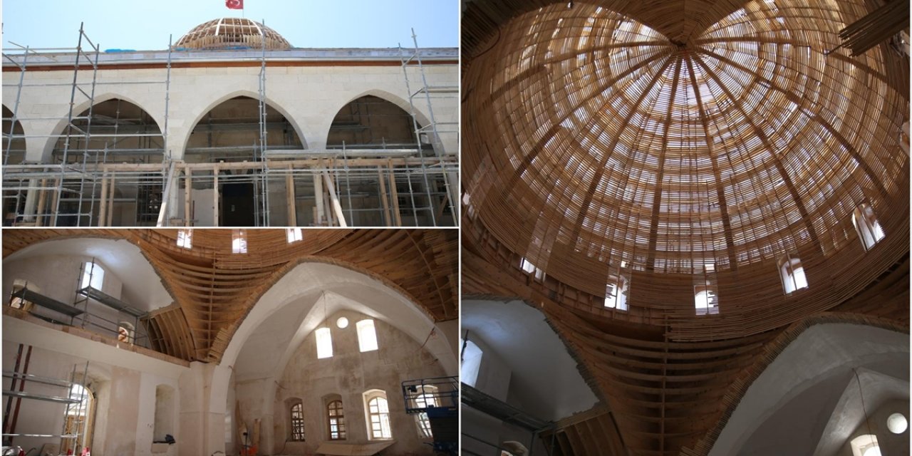 Depremde Hasar Alan Habib-i Neccar Camisi'nin Restorasyon Çalışmaları Sürüyor