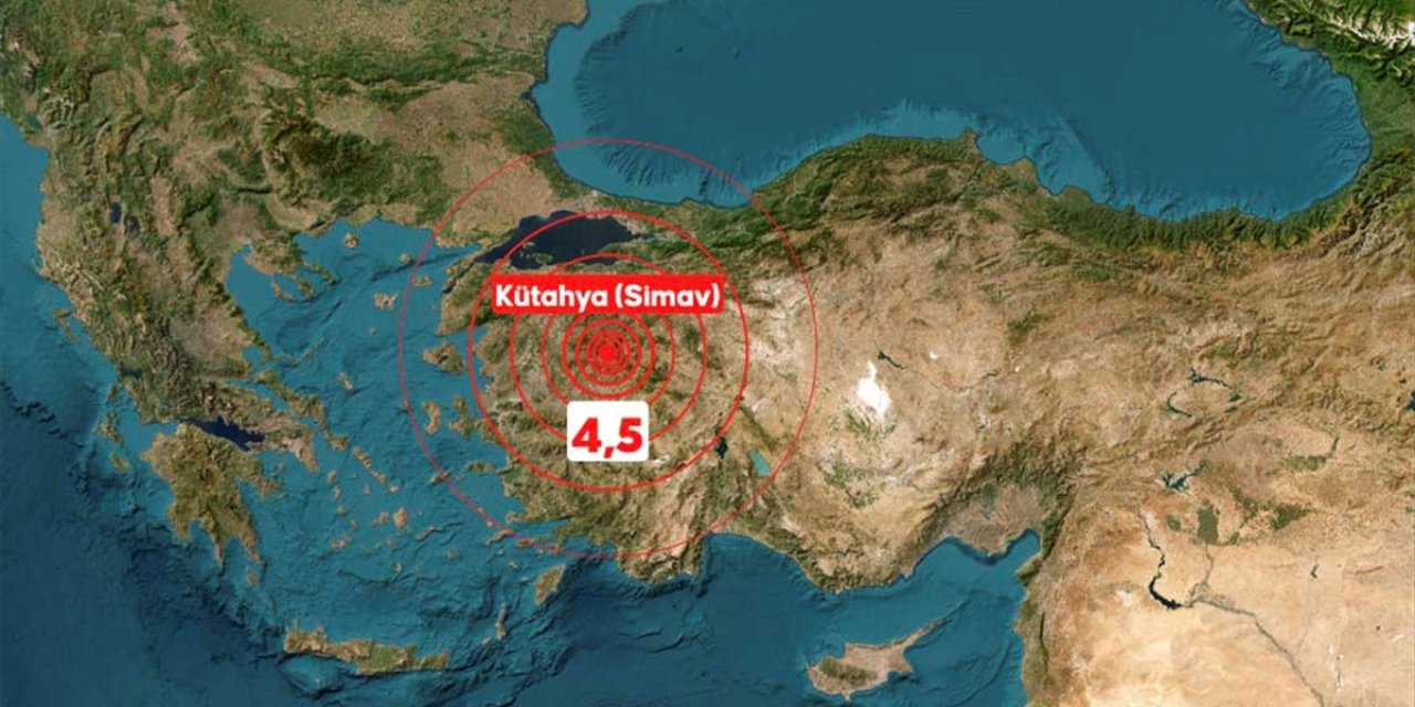 Kütahya'da 4,5 Büyüklüğünde Deprem
