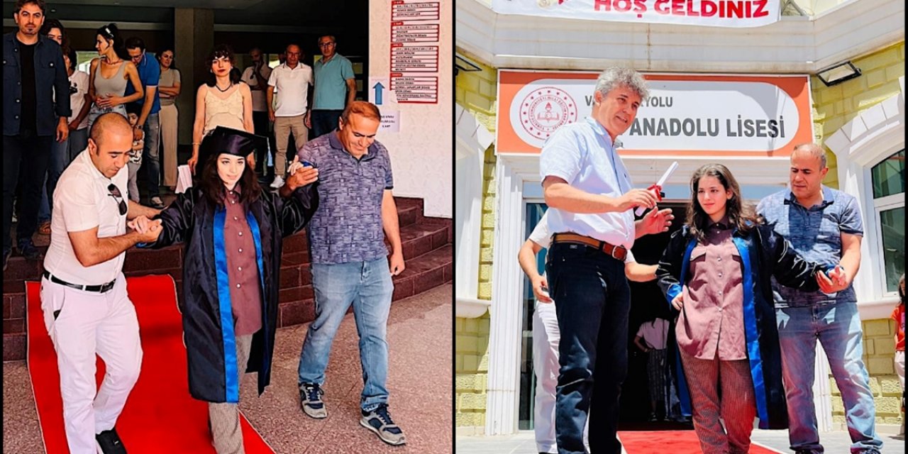 Van'da Okulda Başlatılan Kampanyayla Tedavisi Yapılan Serebral Palsili Öğrenci, Mezuniyet Heyecanı Yaşadı