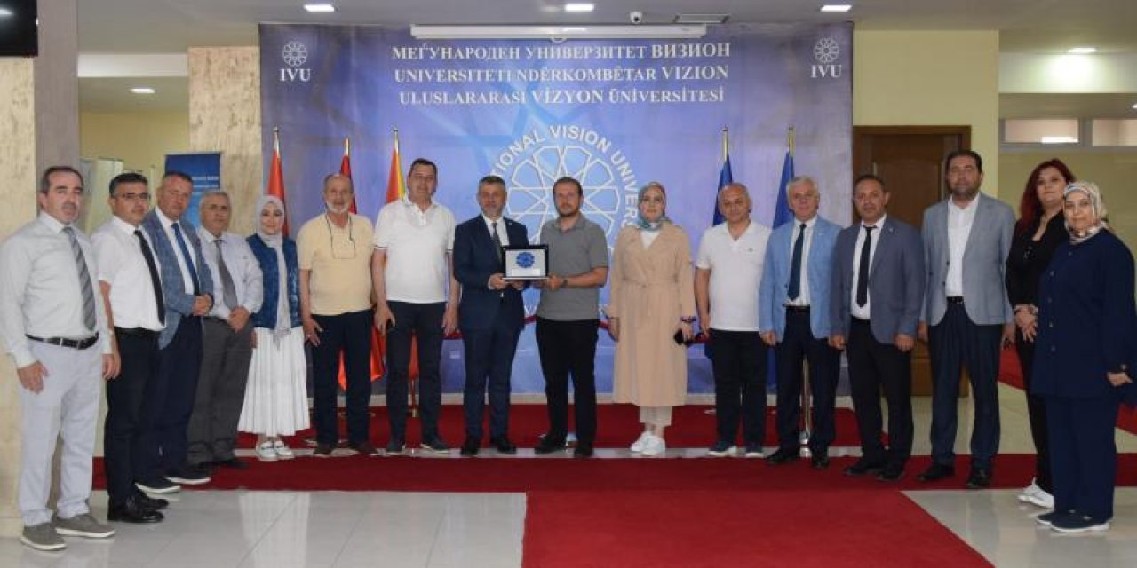 Türkiye-Makedonya Parlamentolar arası Dostluk Grubu Başkanları Vizyon Üniversitesi’ni Ziyaret Etti